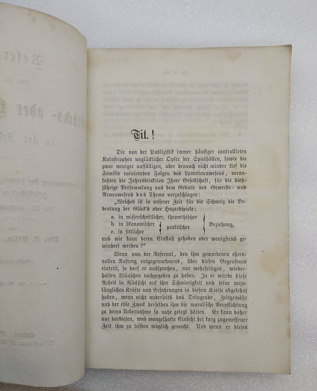 Libri: GLÜCKS- UND HAZARDSPIELE 1863 – Usato da Goldach venduto da Gaip 1