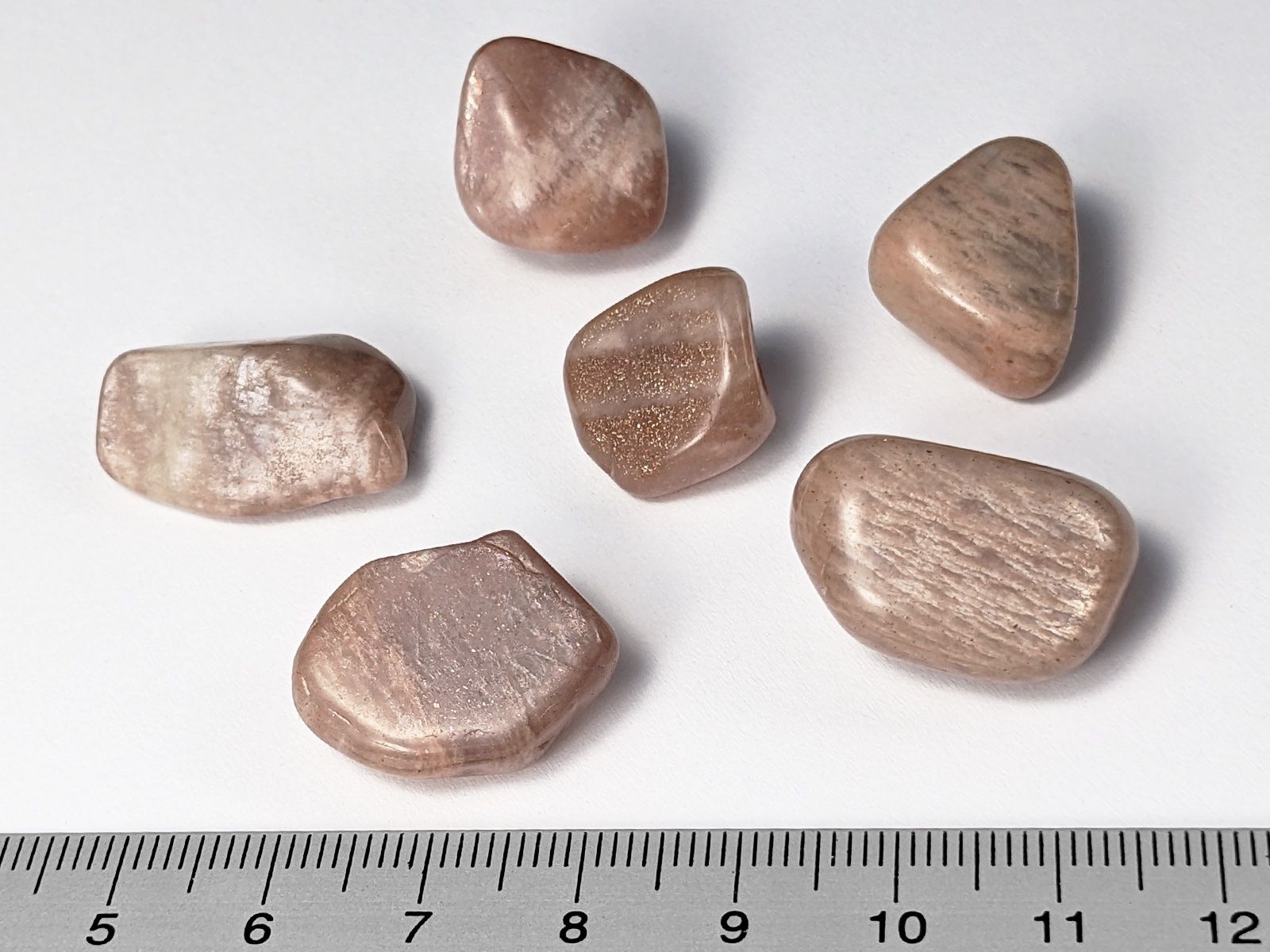 Mineralien & Heilsteine: Pfirsich Mondstein 6Stk. 15 bis 23mm – Neu und originalverpackt aus Meilen von StoneGarden