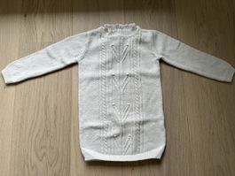 Robe hiver automne blanche torsades bébé fille 18-24 mois