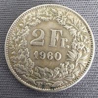 2 Franken Silber-Münze, 1960