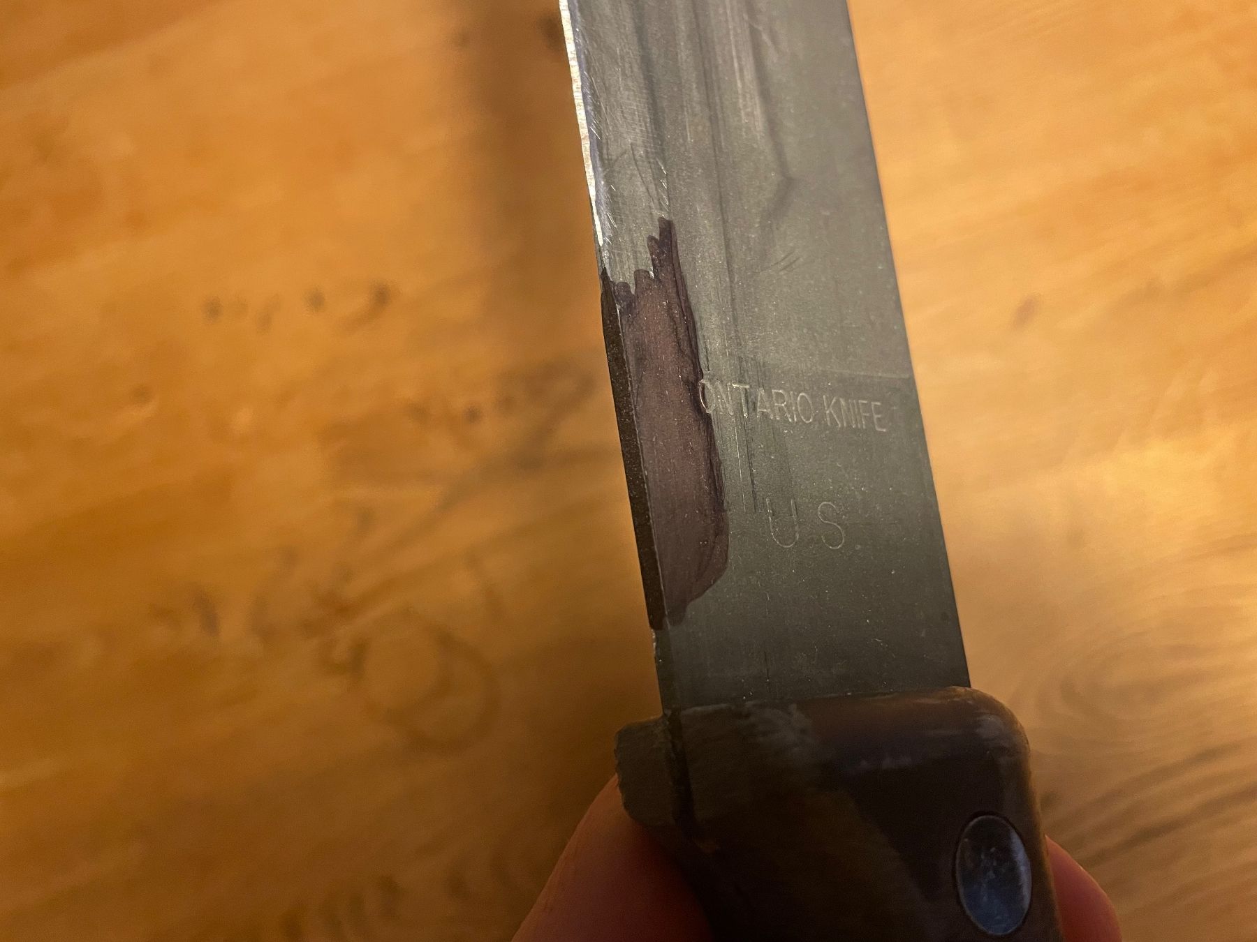 Schweizer Armee Stichwaffen: Machette Ontario Knife US – Gebraucht aus Oberbütschel von Woodie2005 2