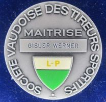 Société Vaudoise - Maitrise - emailliertes Kantonswappen VD