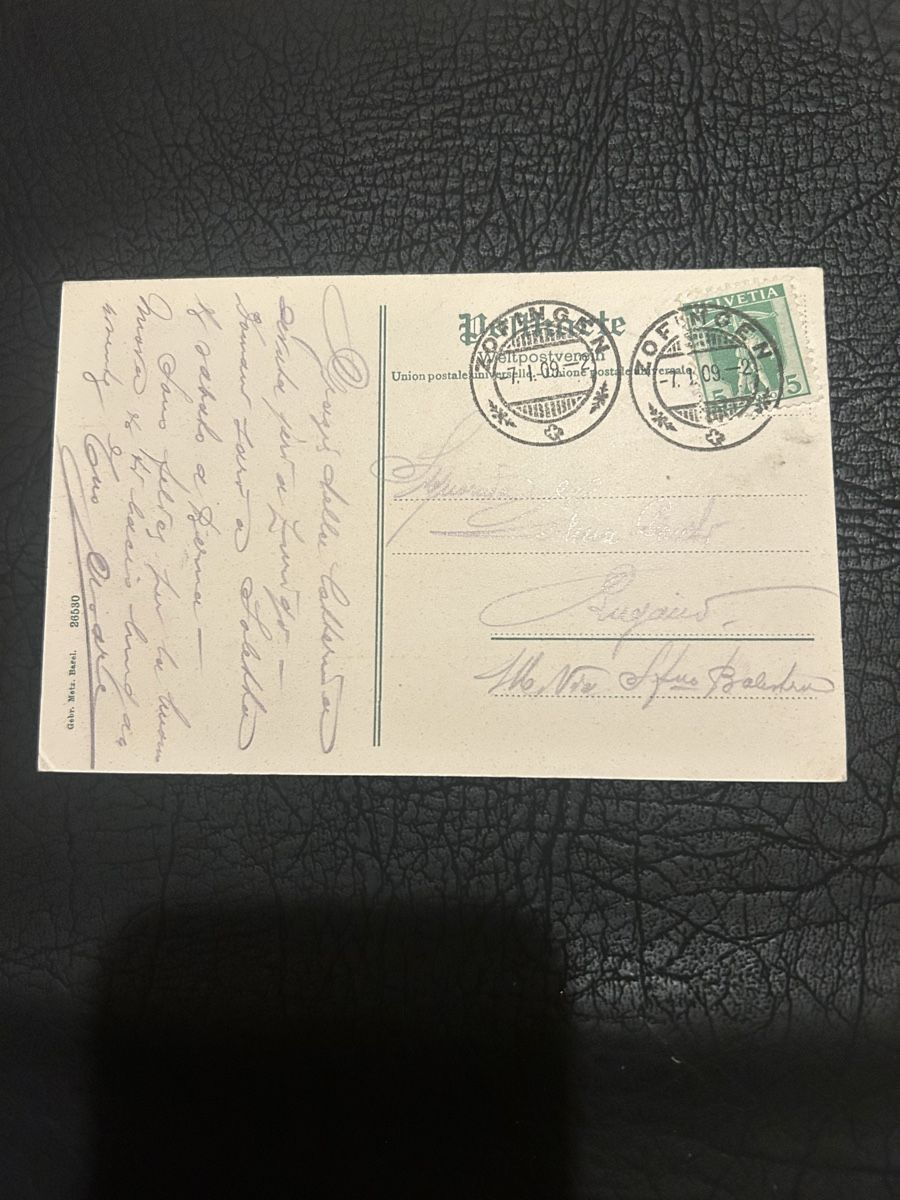 Ansichtskarten: Zofingen, Hotel Sternen 1909 – Gebraucht aus Breganzona von Milesbo 1