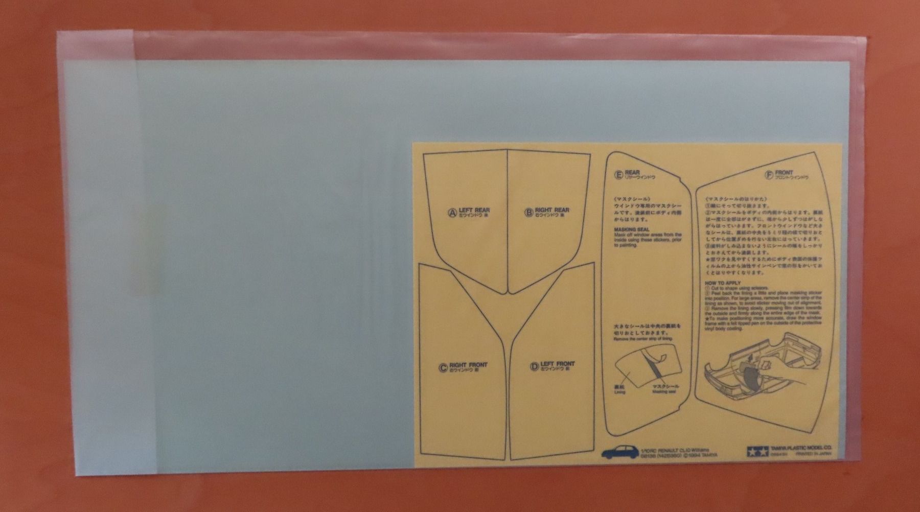 Tamiya RC Modellbau: Tamiya RC Decal 58138 Renault Clio 1994 – Neu und originalverpackt aus Horgen von Tenere24 2