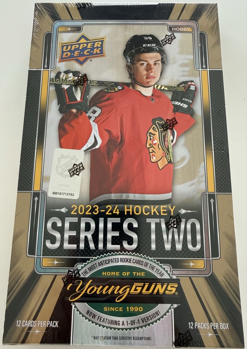 NHL Carte collezionabili: 2023-24 Upper Deck Series 2 Hockey Hobby Box – Nuovo e nell'imballaggio originale da CHÂTEL-ST-DENIS venduto da Grepson