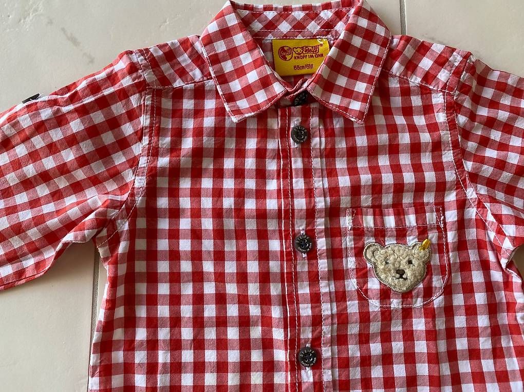 Steiff Camicie, Top & T-shirt: Steiff Hemd Grösse 68, und Sonnenhut – Usato da Wagen venduto da 20Ricola18 1