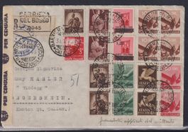 Italien: Zensurbrief 1946 in die Schweiz