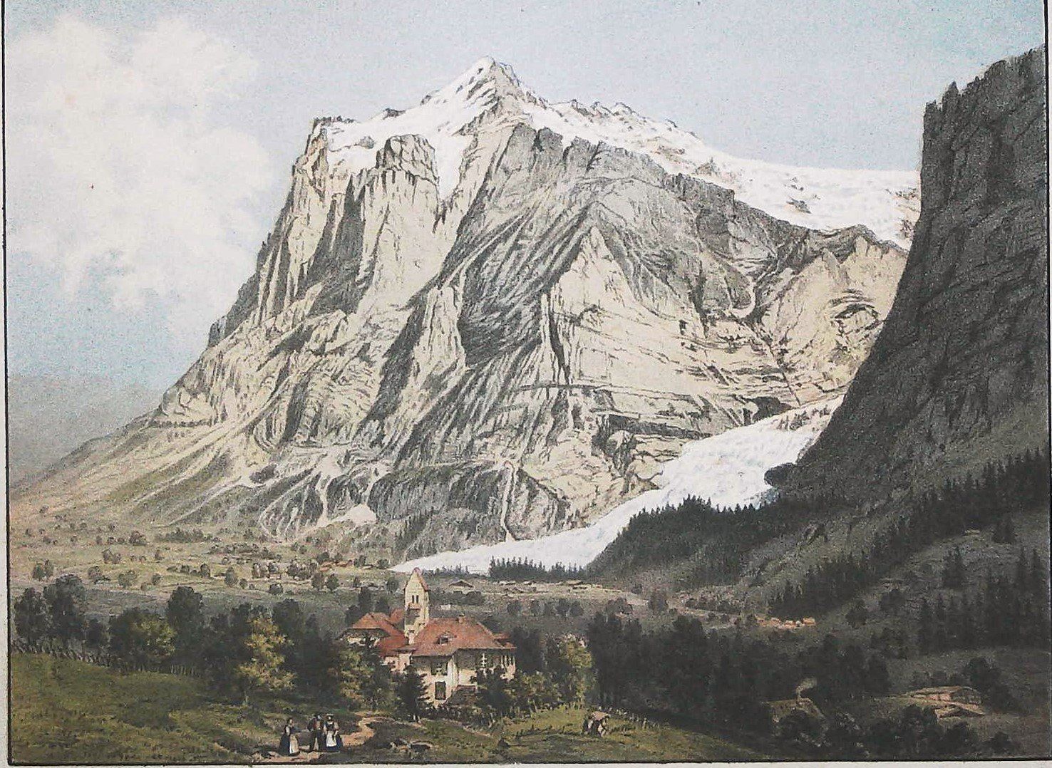 Incisioni: Grindelwald  Aquatinta um 1830 – Usato da Rafz venduto da Helvet32