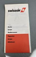 Seltene Original Swissair Bordkarte von Juli 1980