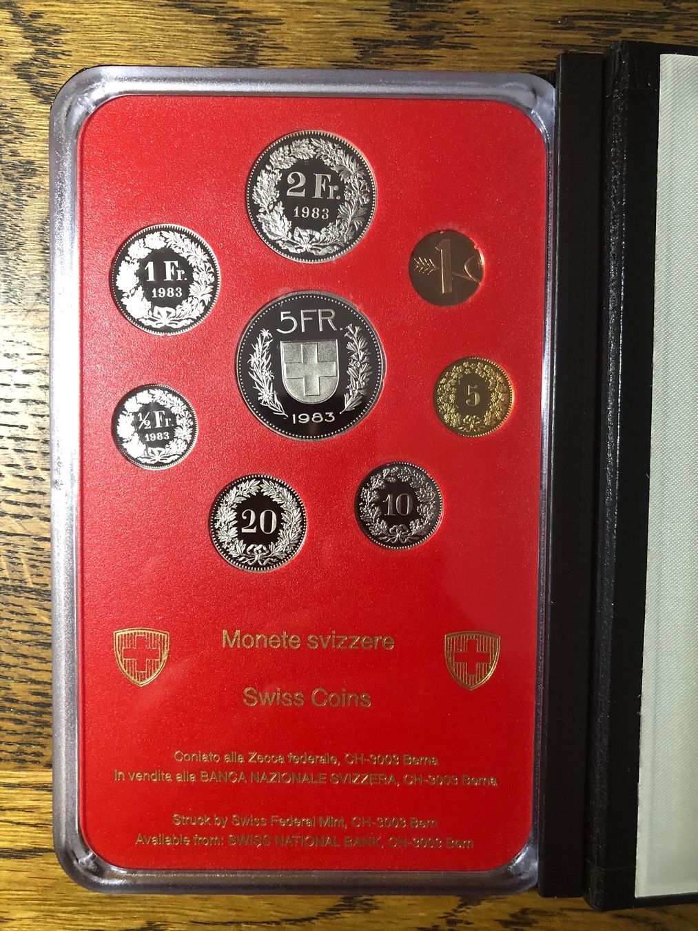 Tutti le monete: Schweizer Münzsatz 1983 PP – Nuovo e nell'imballaggio originale da Steinach venduto da Bom53