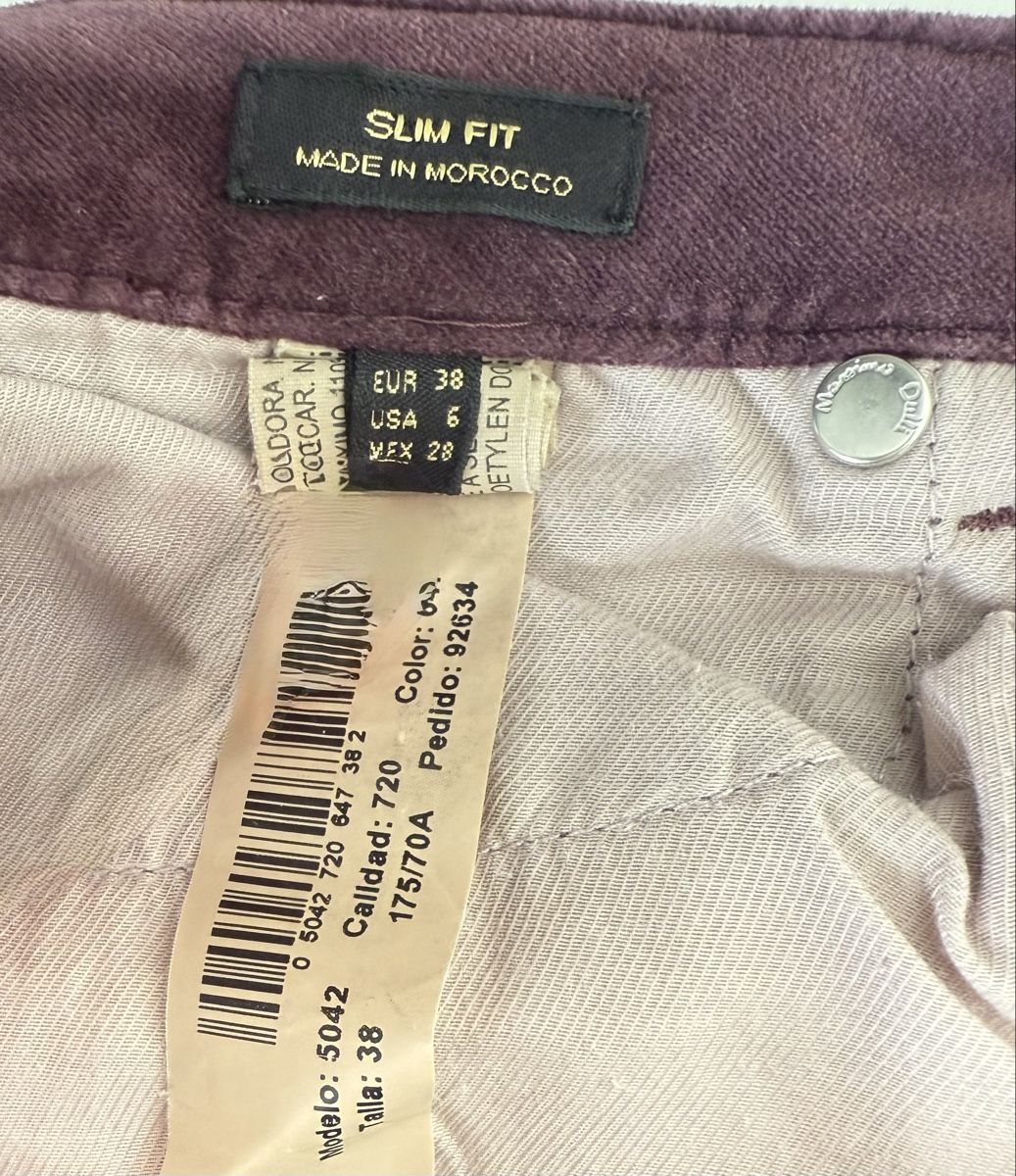 Massimo Dutti Pantalons: Massimo Dutti Velvet Jeans - Plum, Size 38 – D'occasion à Zollikerberg par MK-13 3