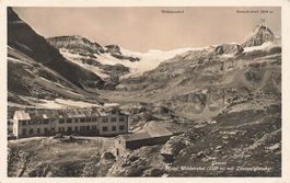 Gemmi (BE) Hotel Wildstrubel mit Lämmerngletscher