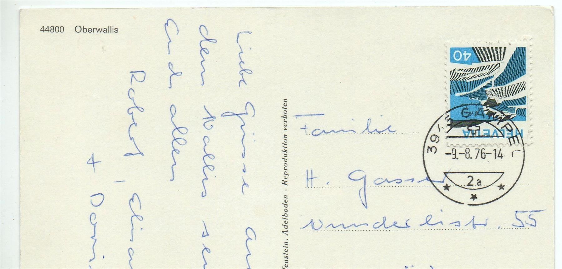 Cartoline postali: OBERWALLIS gel. v. Gampel – Usato da Jona venduto da philajona 1