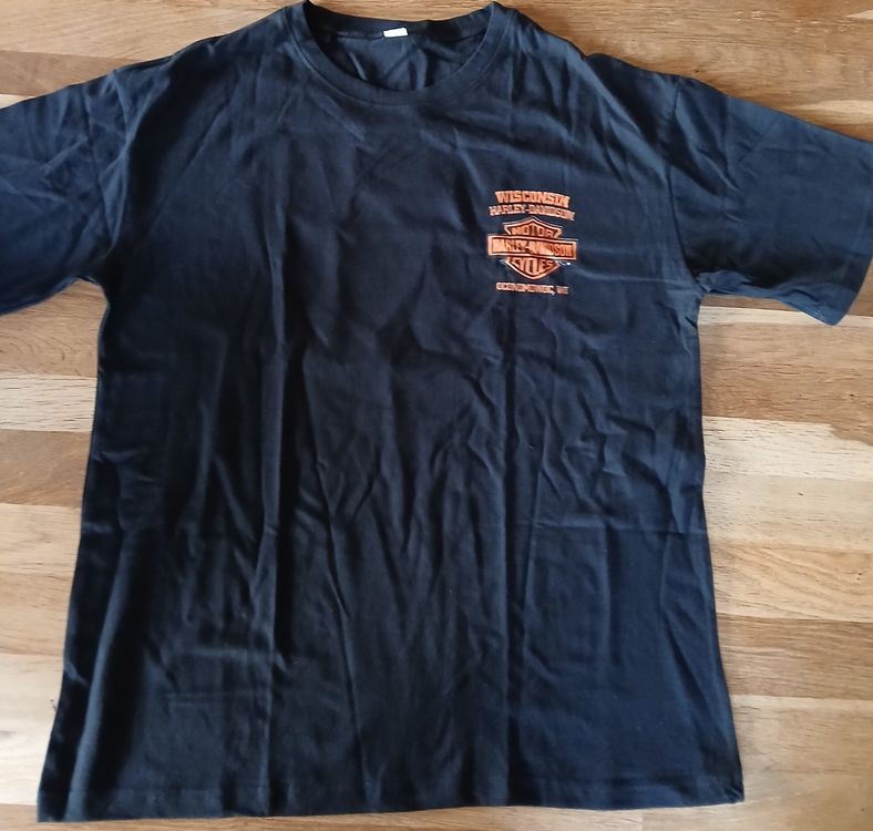 T-shirt Harley-Davidson, noir/orange, taille XL/ J112 1