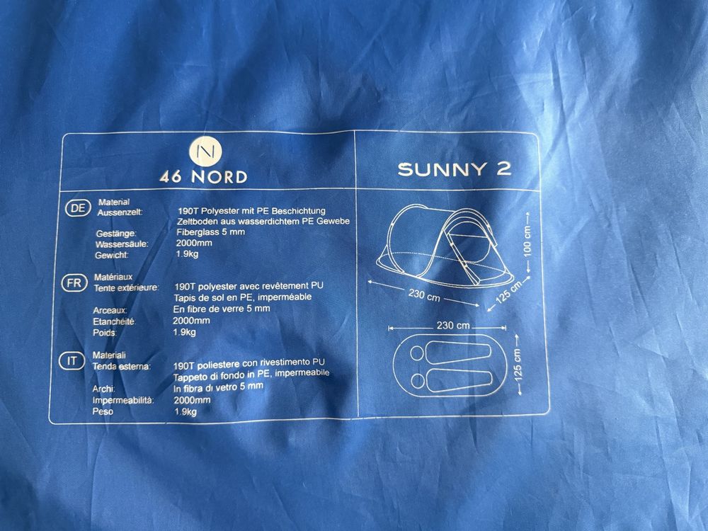 46 Nord Sunny 2-Personen Zelt - Ideal für Festivals! (Gebraucht) in ...