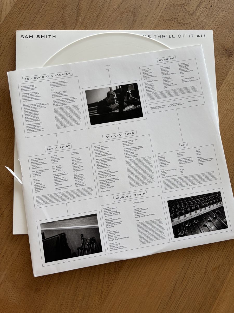 Dischi in vinile: Sam Smith The Thrill of It All Vinyl 2017 – Usato da Otelfingen venduto da MLaemmli 7