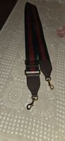 Taschenriemen Gucci Streifen Leder mit Karabiner neu