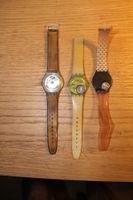 Konvolut von 3 originalen Vintage-Swatch-Uhren – 2 Automatik