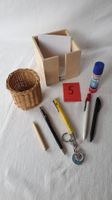 Zettelbox Holz natur & Stifte Halter & Zubehör, Nr. 5