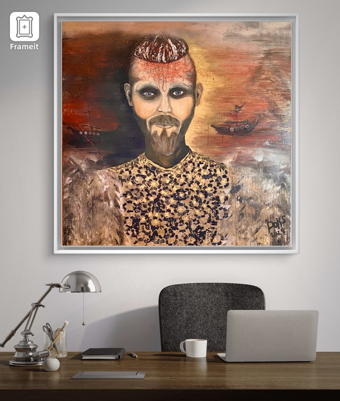 Dipinti: Wikinger.Oil Leinwand Bild Kunst Doks – Nuovo e nell'imballaggio originale da Beromünster venduto da dok_b8mf 2
