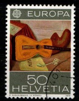 Tutti i francobolli: 1975 - Stilleben mit Gitarre – Usato da Schaffhausen venduto da poststamp