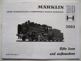 Märklin Betriebsanleitung 3003