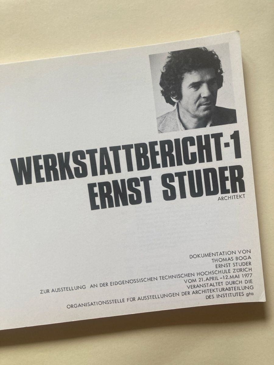 Libri: Werkstattbericht-1 Ernst Studer Architekt  – Usato da Zürich venduto da 000rk 1