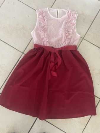 Elegantes Mädchenkleid Spitze Gr. 150Festlich