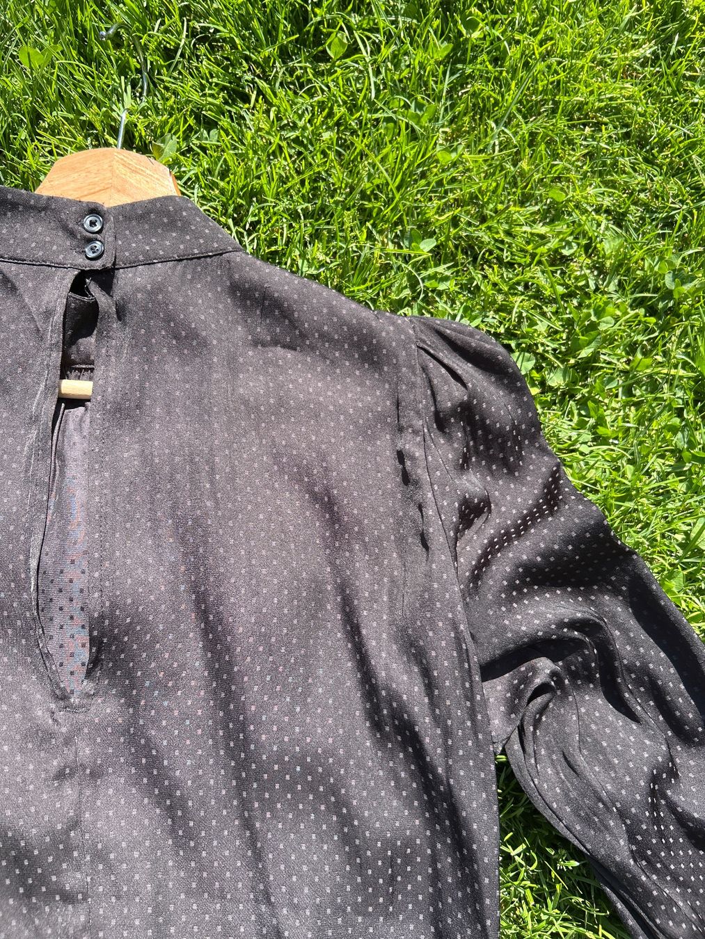 H&M Camicette: Schwarze Bluse mit Pünktchenmuster, Gr. 40, elegant – Nuovo (secondo la descrizione) da Lupfig venduto da Hasihopp 2