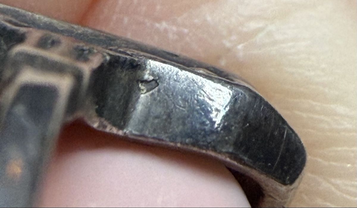 Onyx Anelli: Vintage Signed Onyx Ring – Usato da Binningen venduto da Sophiescloset 3