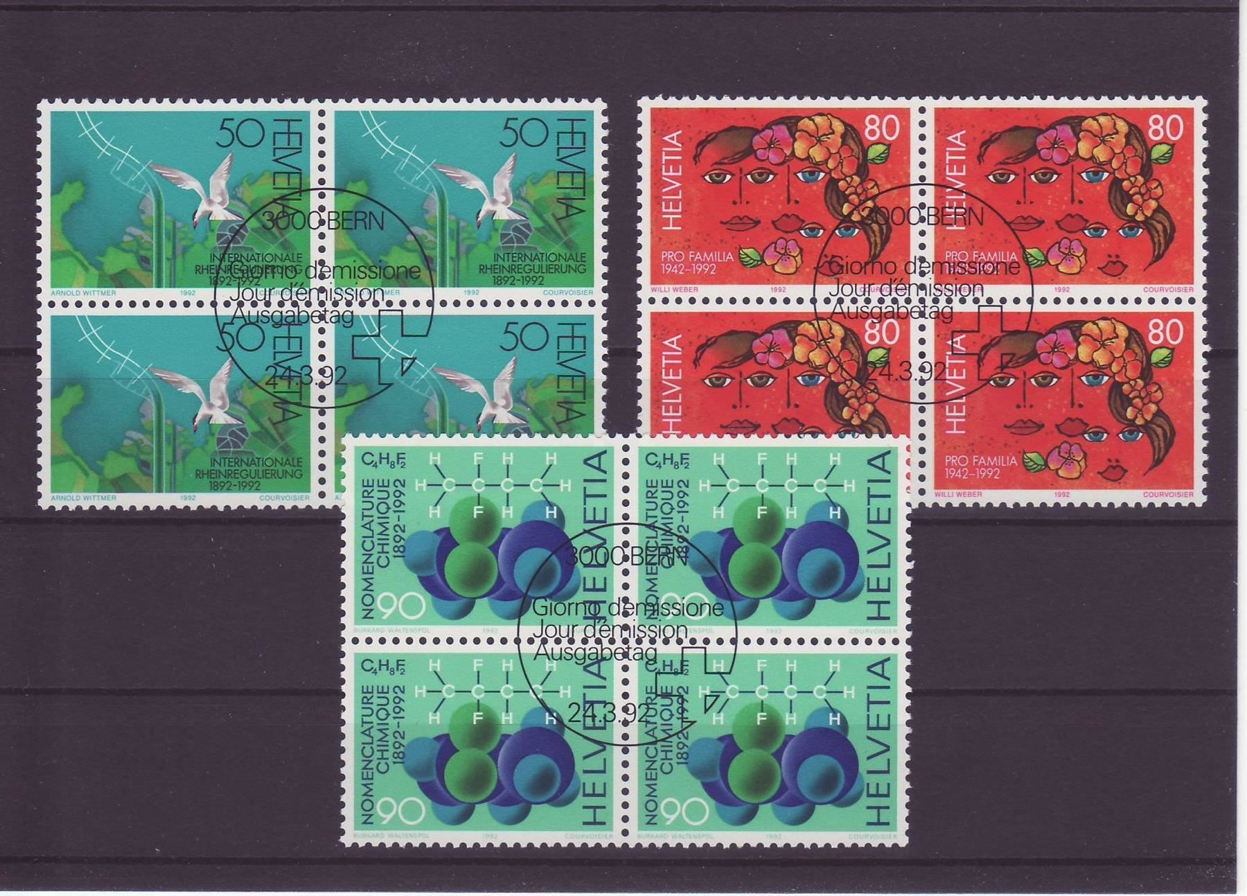 Tutti i francobolli: 1992 4er-Block Serie Ersttag – Usato da Spiez venduto da Crazyduck 1