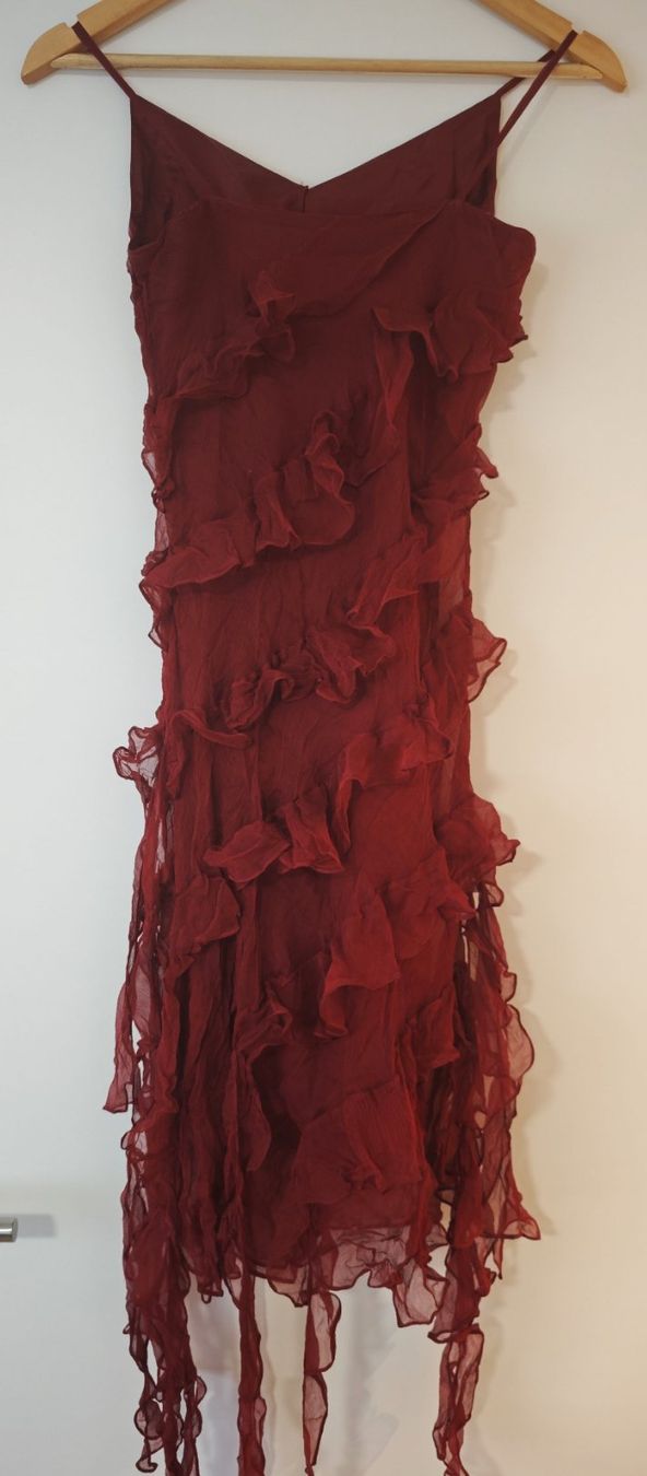 Vestiti: Rotes Seidenkleid mit Trägern von unique – Usato da Schübelbach venduto da ali_mgs8 2