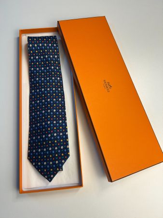 Hermès Blumen Krawatte