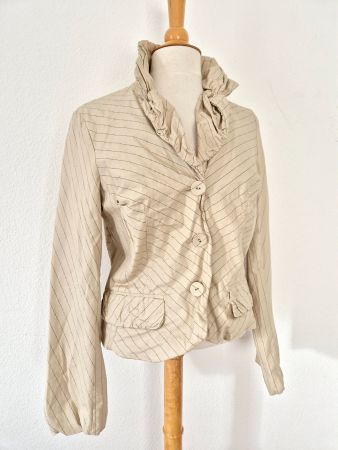 JACKE BLAZER 38 M EASY COMFORT NADELSTREIFEN TOP ZU JEANS