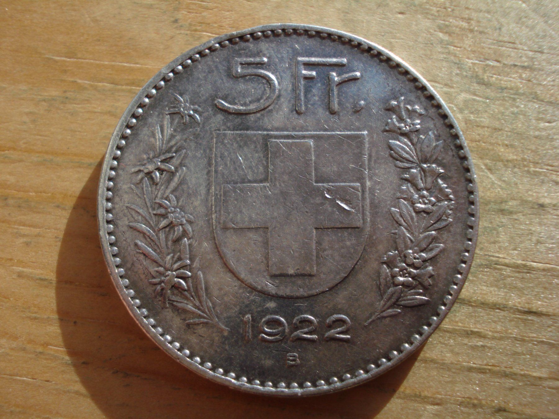 Tutti le monete: (S) 5 Franken 1922 – Usato da Erlach venduto da Net-Coins