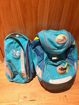Schulrucksack und Sporttasche Ergobag blau gebraucht