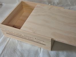 3er Weinkiste mit Schiebedeckel leer 33x28.2x11.3cm
