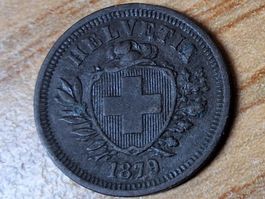 1 Rappen 1879 - sehr schön!
