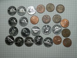 25 Münzen Kanada ab 1954 viele neu dabei