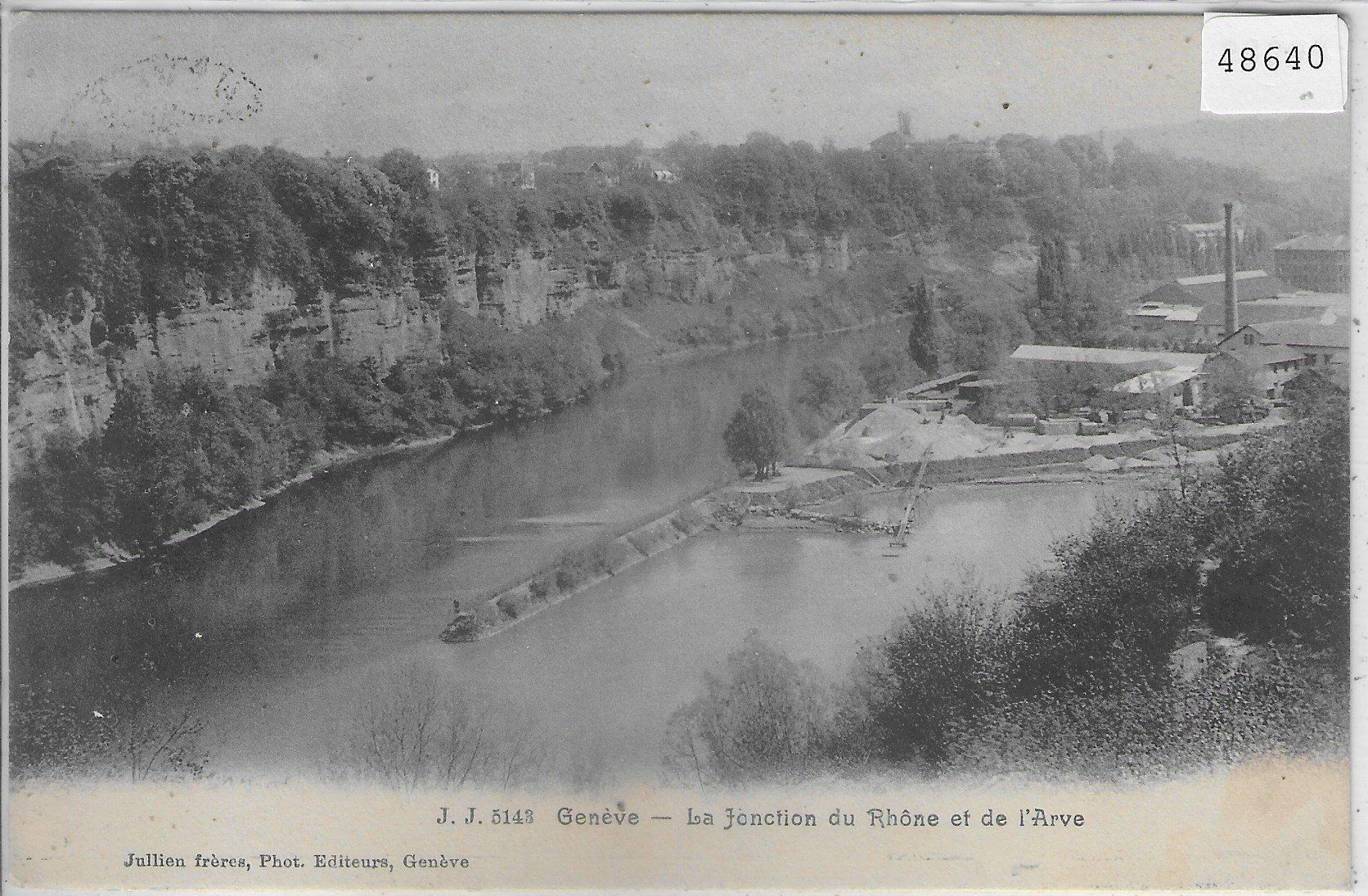 Cartoline postali: Geneve - La Jonction du Rhone et de l'Arve – Usato da Ettingen venduto da Kartenplanet