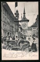 Bern, Partie am Bärenbrunnen mit Zeitgl