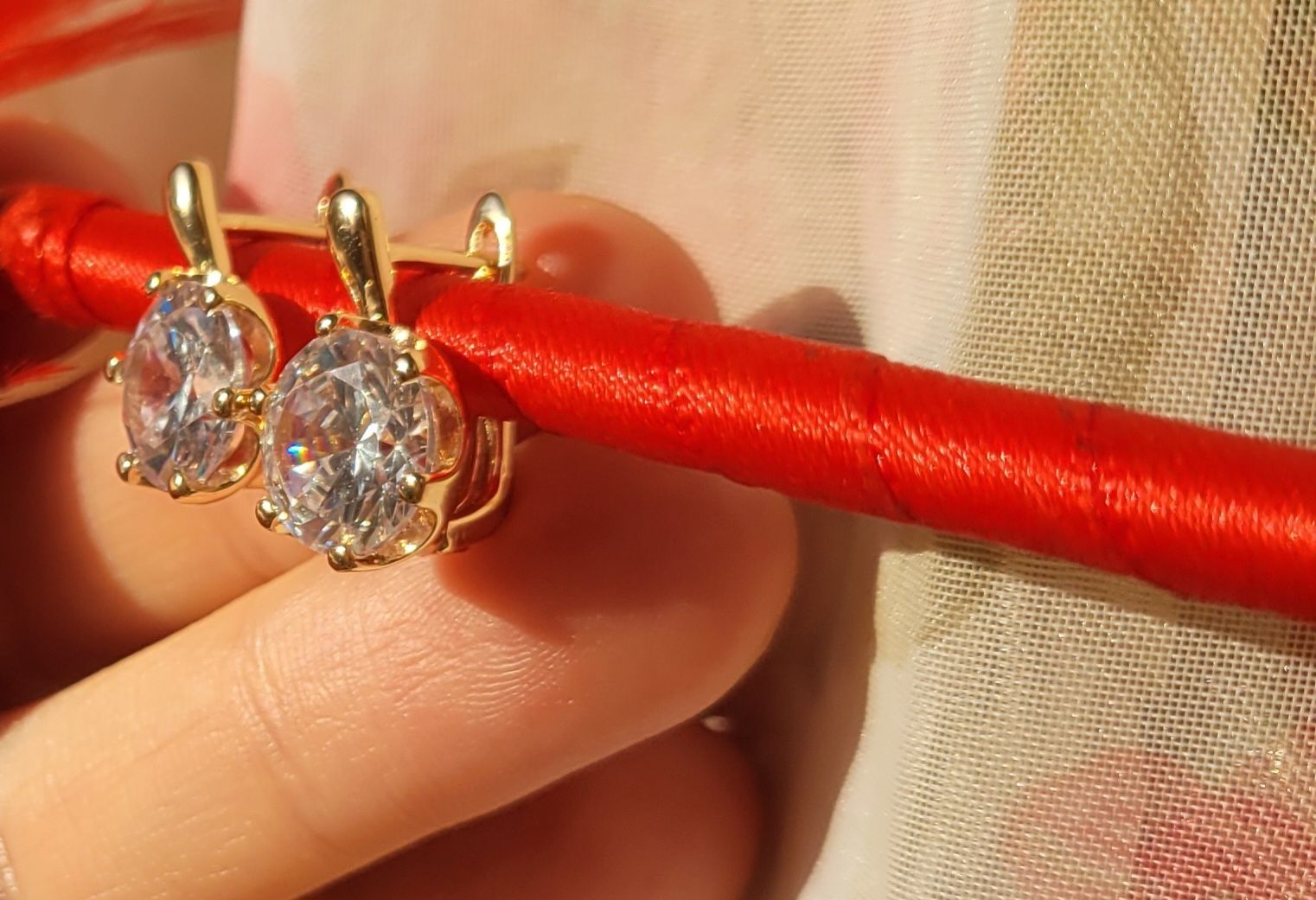 Orecchini pendenti & Orecchini a lobo: Boucles d'oreilles en plaqué or et zircons – Nuovo (secondo la descrizione) da Bernex venduto da Dariafr 8
