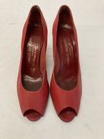 Elegante Charles Jourdan Peep-Toe Pumps, Grösse 38, Rot