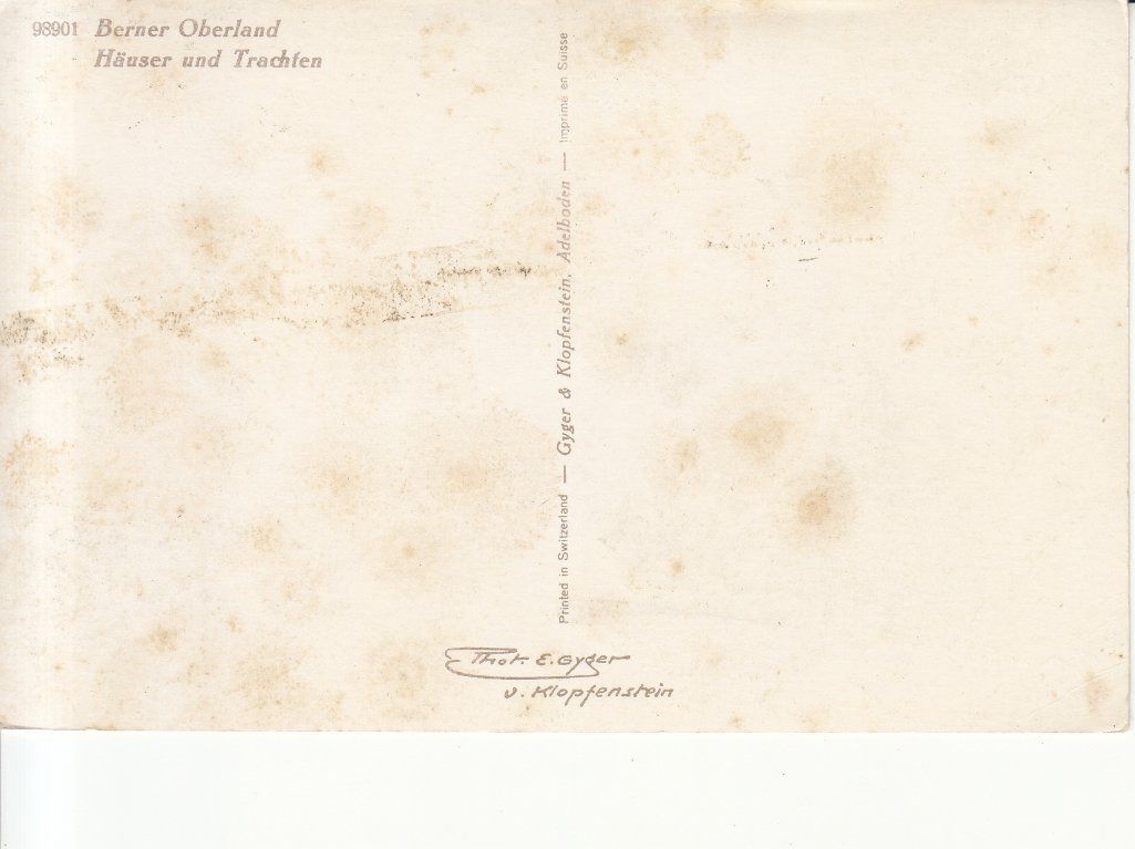 Cartoline postali: Berner Oberland ca. 1950 – Usato da Bürglen TG venduto da StampGraf 1