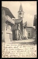 AK Salvan, Rue et Eglise, 1907