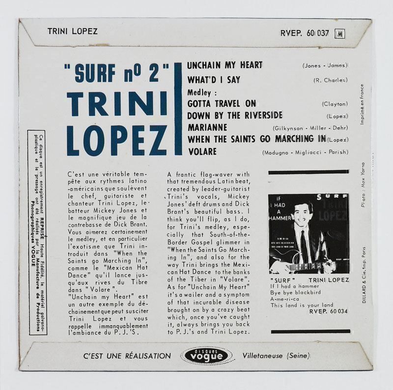 Dischi in vinile: EP: TRINI LOPEZ - Unchain My Heart – Usato da Frenkendorf venduto da Yard-Sale-2000 1