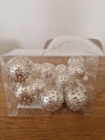 Deko,- Metallkugeln "Orient" silber, neuwertig! ✨
