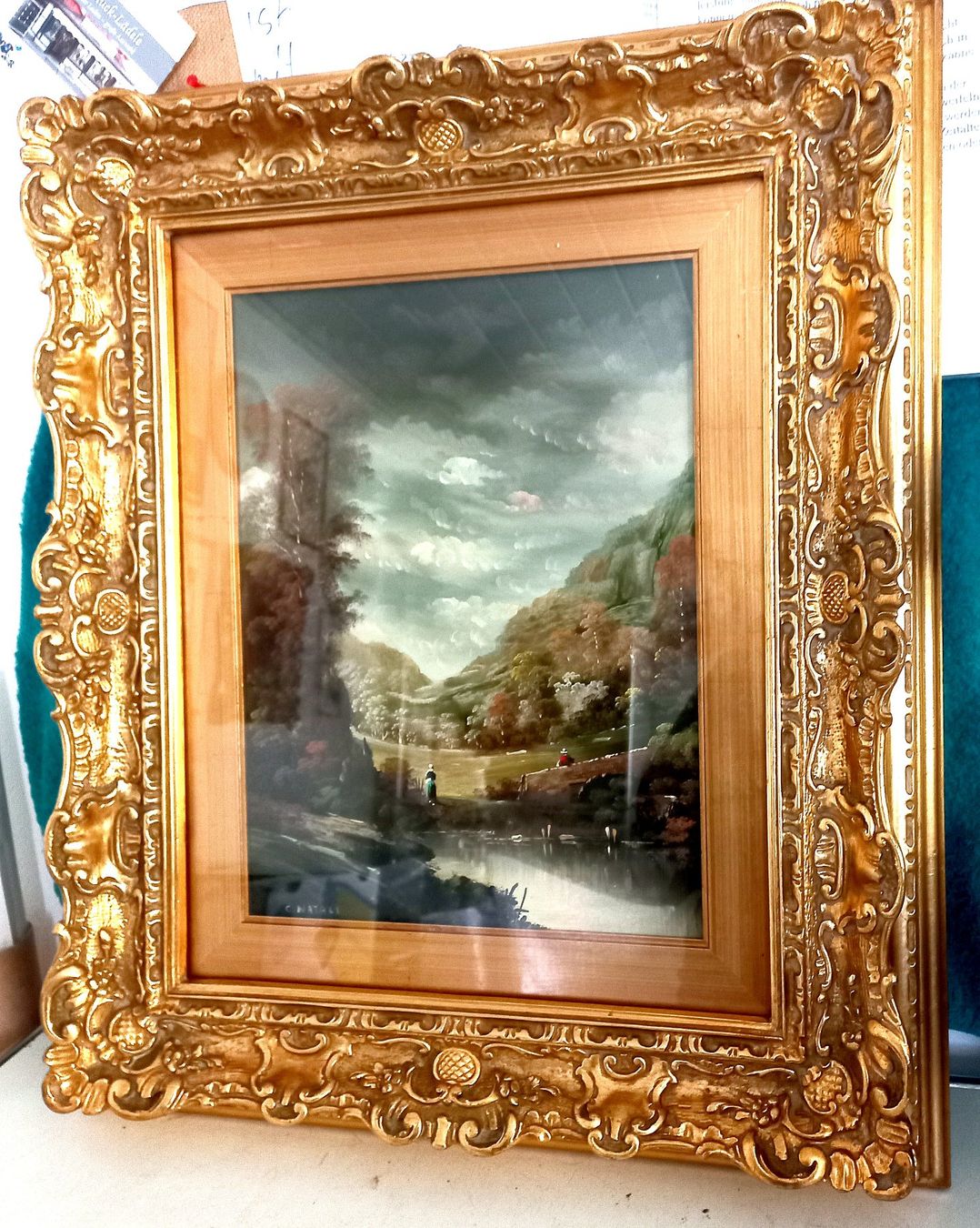 Dipinti: Oelgemälde mit Goldrahmen 65cm X 55cm – Usato da Baar venduto da 2cvbaar 5