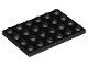 Lego Black Plate 4 x 6 10 Stück
