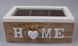 Teebox/ Aufbewahrungsbox „HOME“ im Landhausstil